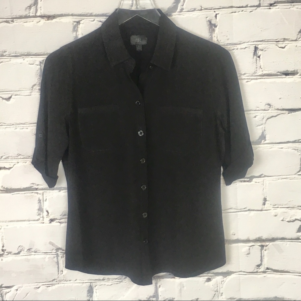 Banana Republic Monogram silk button-down